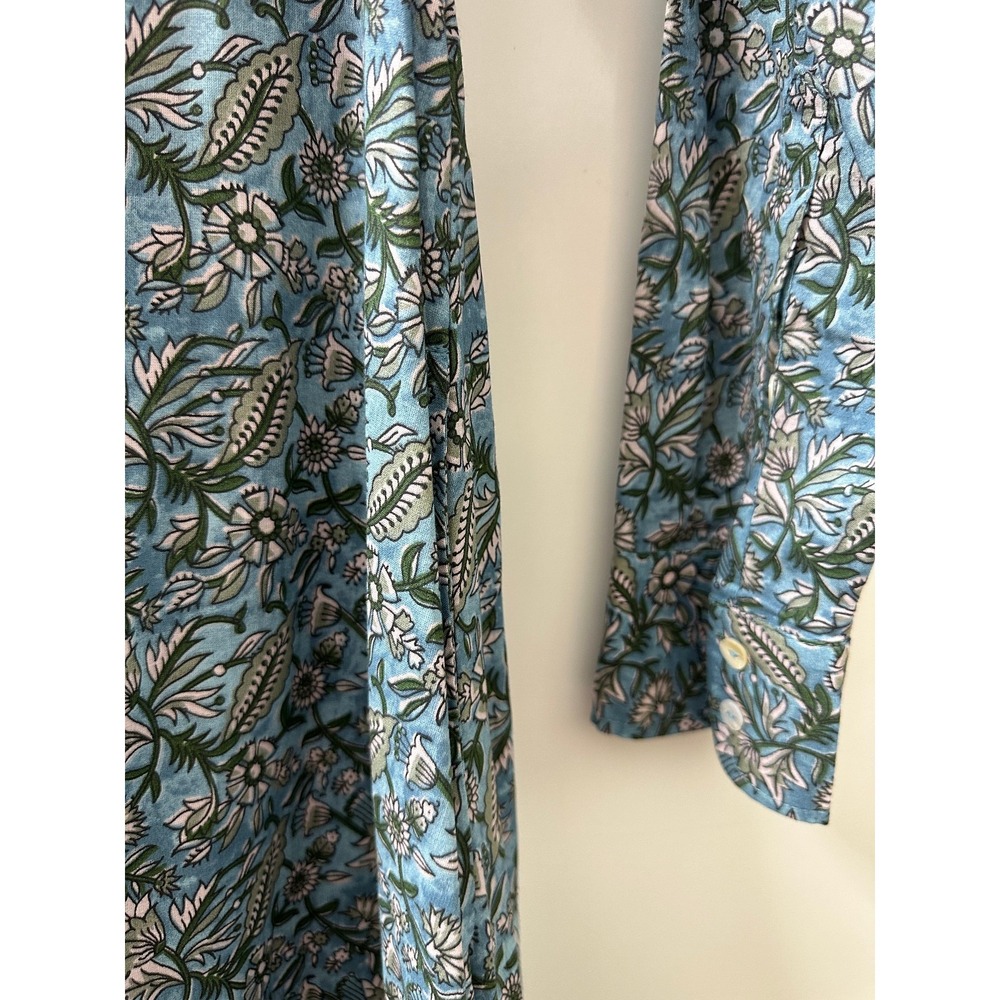 NWT Natural Life Drew Floral Maxi Boho Shirt Dress LS Button-Up Modest XS / S - Picture 6 of 16